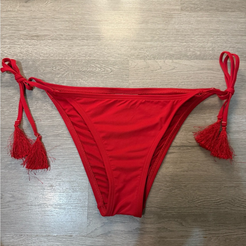 Michael Kors Red Tassel Bikini Bottom